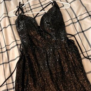 Sequin black dress